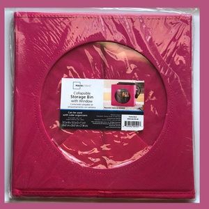 Mainstay Storage & Organization - Collapsible Window Storage Bins Fuchsia Burst NWT Mainstay Storage & Organization - Collapsible Window Storage Bins Fuchsia Burst NWT